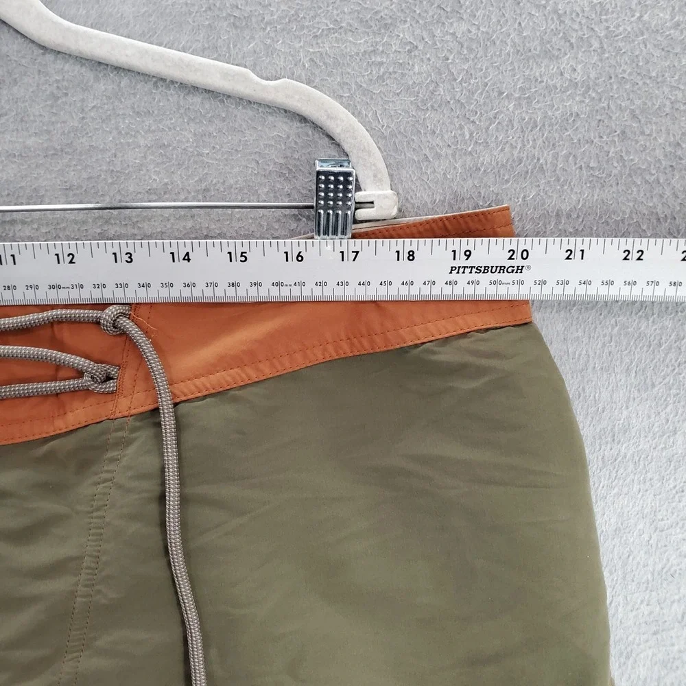 Columbia Men Swimwear 38 Green‎ Board Shorts Y2K Drawstring Pockets 11